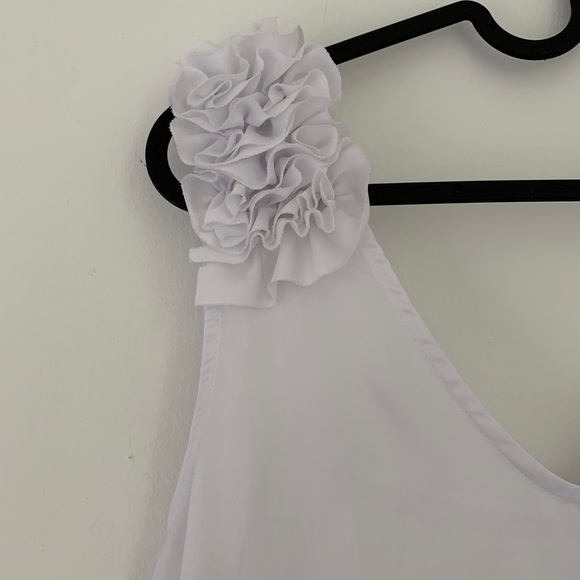 White Ruffle Blouse - Picture 2 of 2